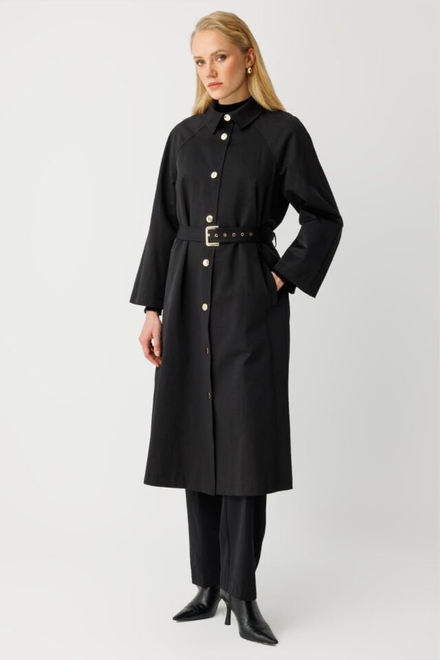 Ghisa Kemerli Trenç Siyah