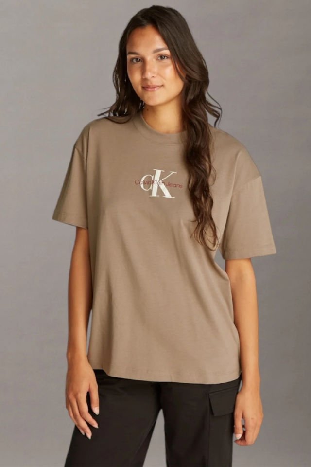 Calvin Klein Monogram Tişört Kahve