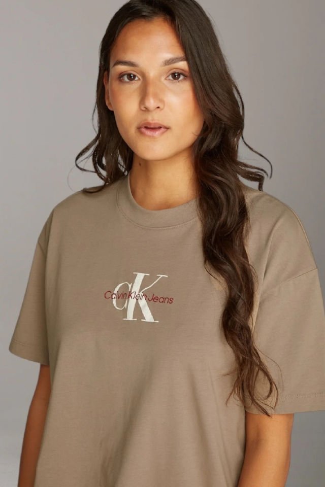 Calvin Klein Monogram Tişört Kahve