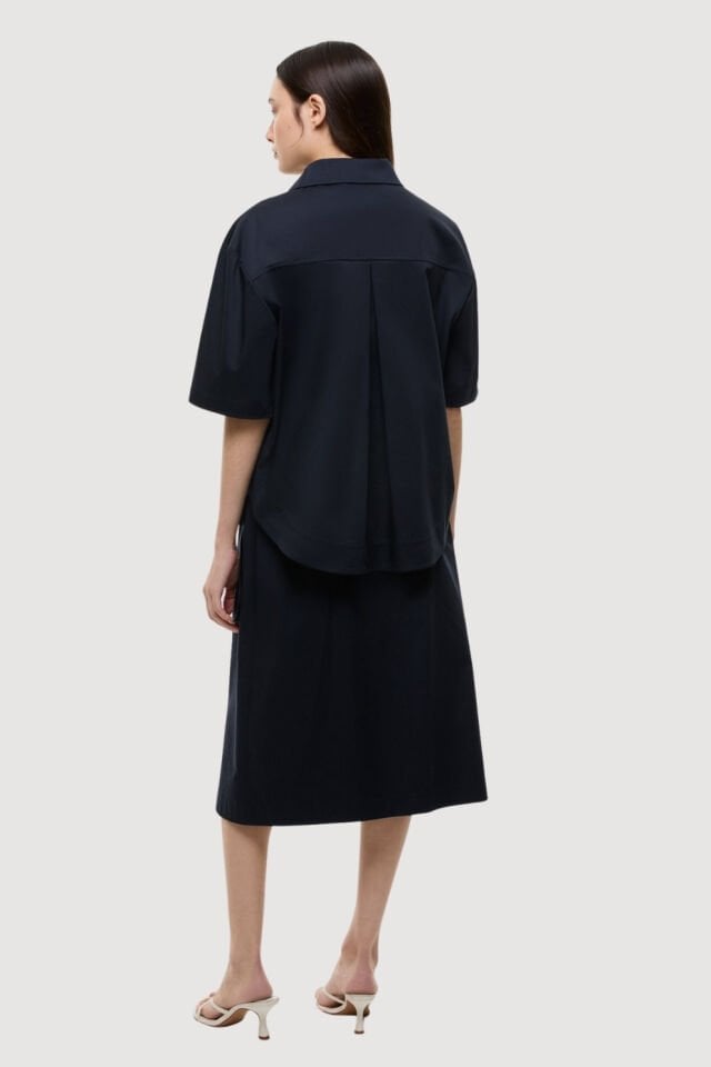 Roman Önden Fermuarlı Çift Cepli Mont Ceket Lacivert