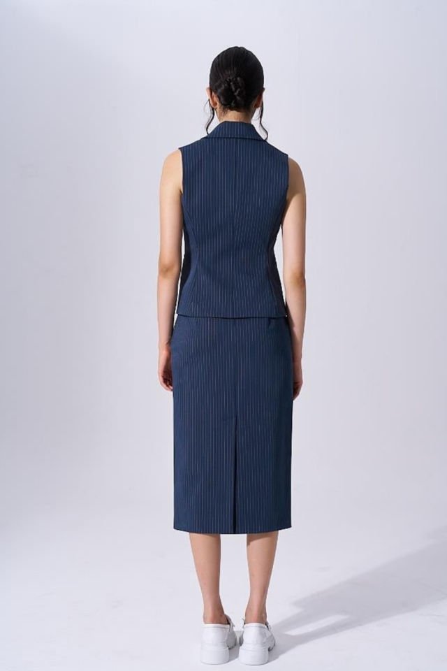 Naar Çizgili Etek Lacivert