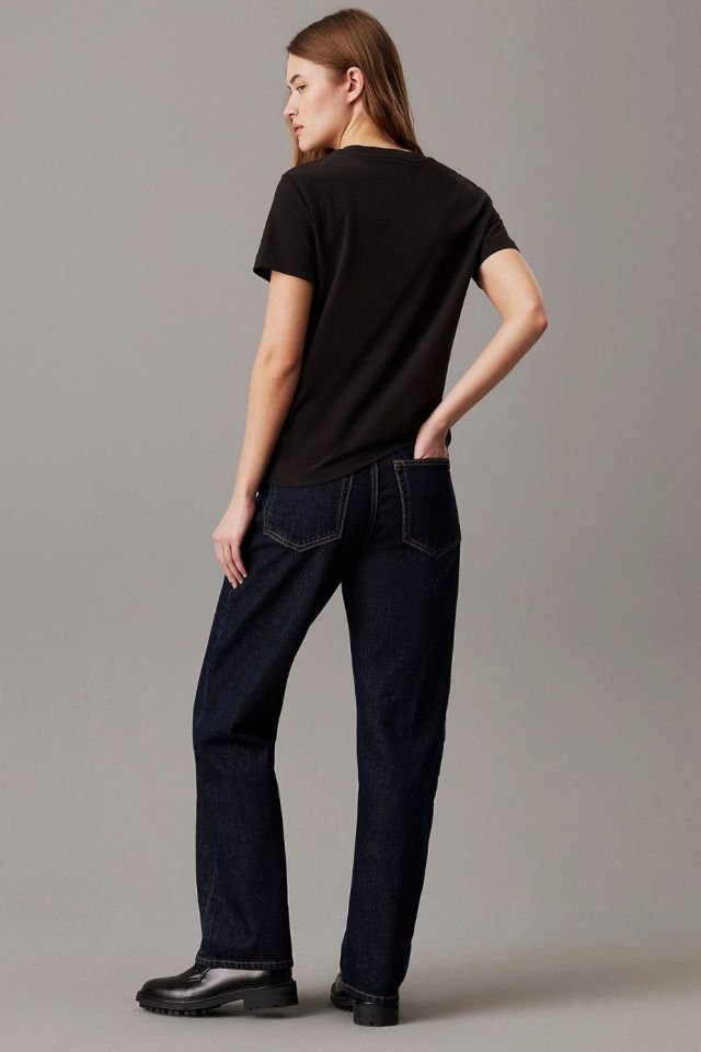Calvin Klein Şönil Monogram Tişört Siyah