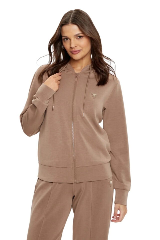 Guess Sweatshirt Kahverengi Normal Kesim