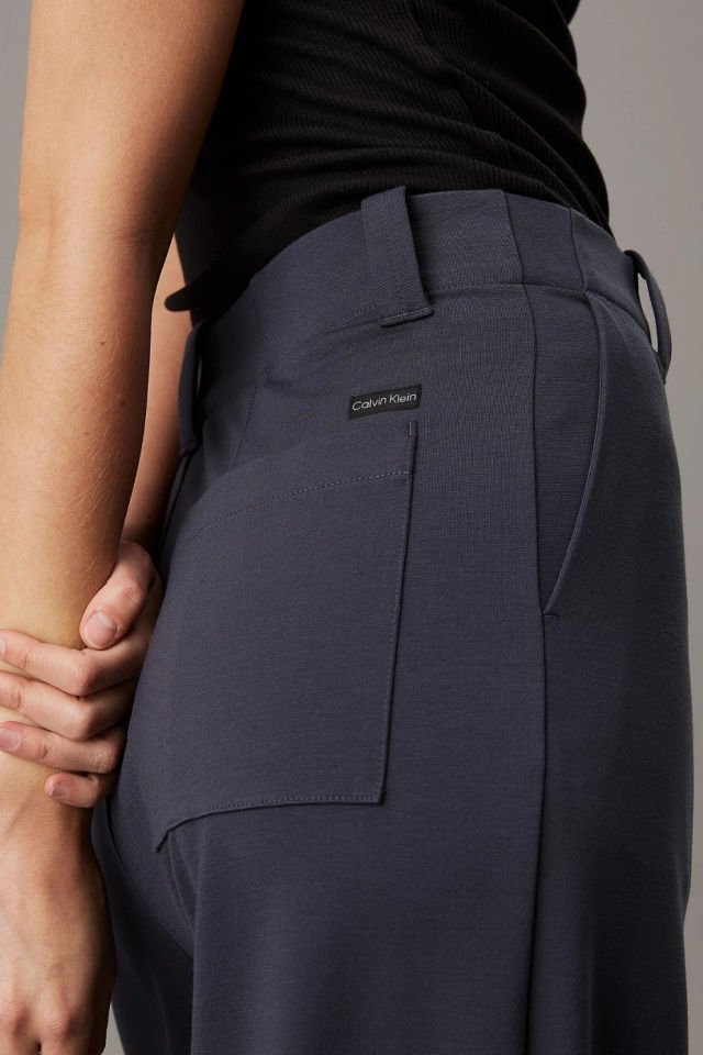 Calvin Klein Milano Jersey Geniş Paça Pantolon Antrasit