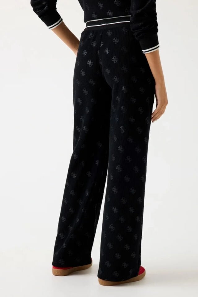 Guess 4G Paulina Kadın Siyah Aktif Loose Fit Eşofman Altı