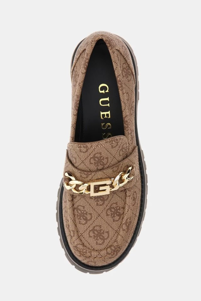 Guess Almosty 4G Logolu Mokasen Bej