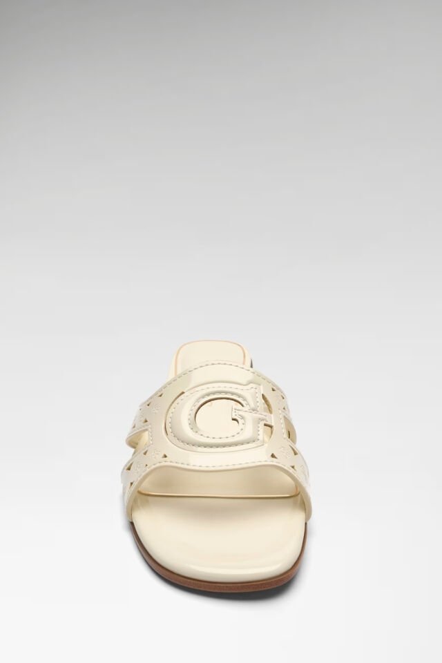 Guess Ciesta Logo Sandals Terlik Krem