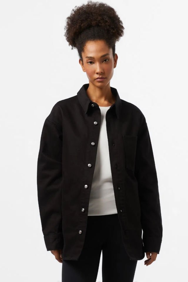 Calvin Klein Denim Overshirt Gömlek Siyah
