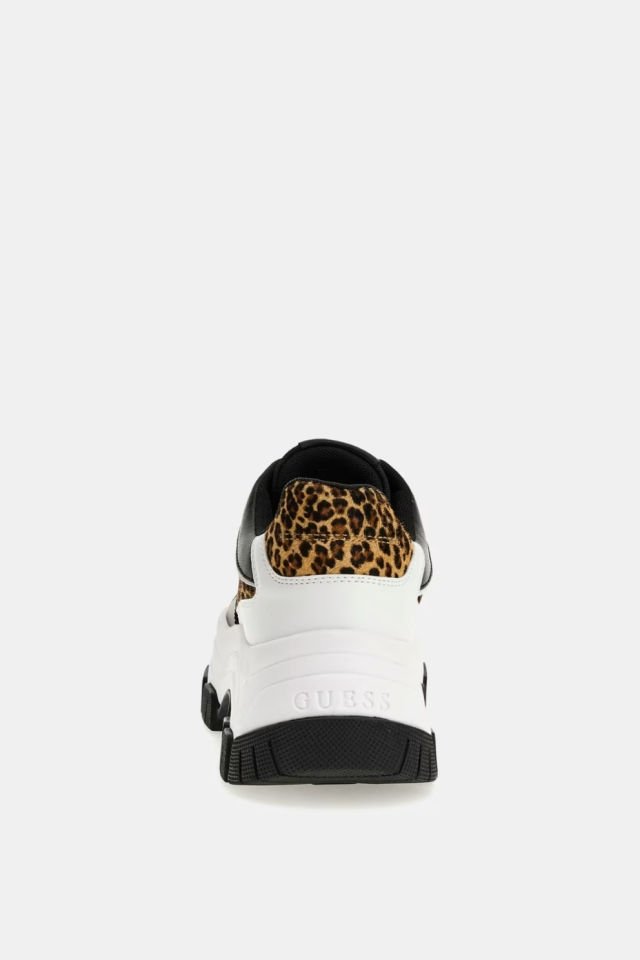 Guess Berrett Hayvan Desenli Runner Leopar