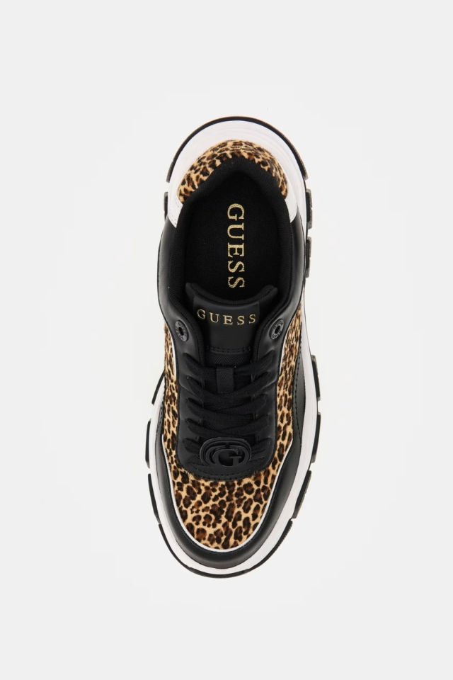Guess Berrett Hayvan Desenli Runner Leopar