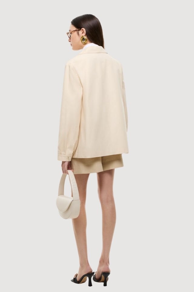 Roman Dört Cepli Önü Düğmeli Ceket Bej