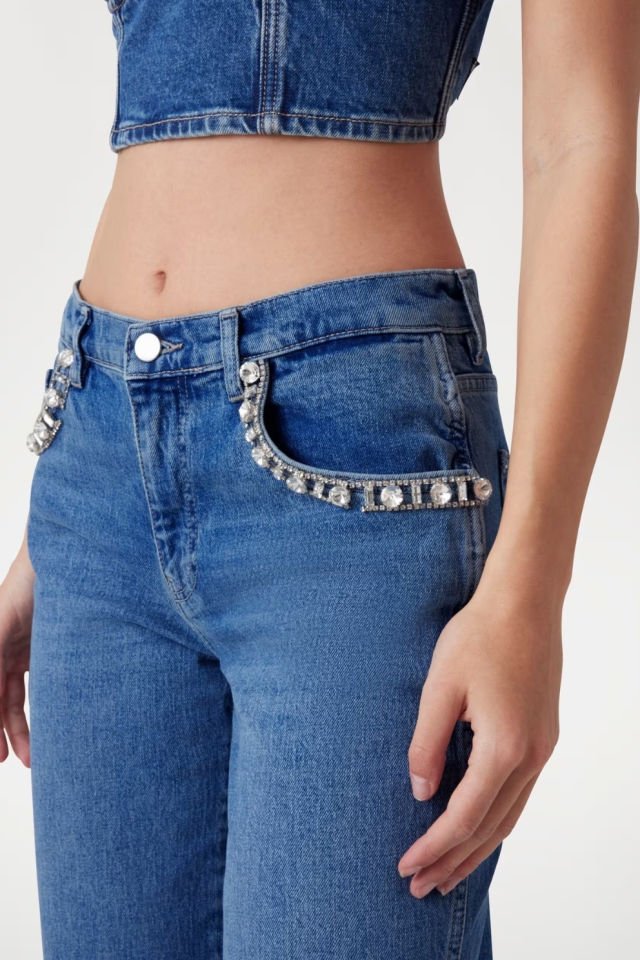 Guess Daisy Düz Kot Mavi