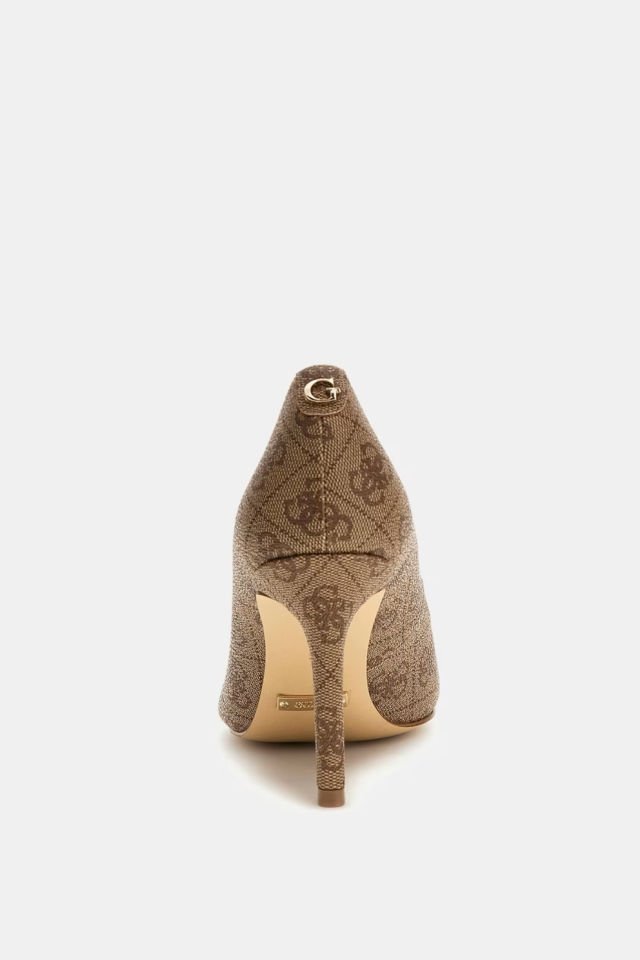 Guess Dabbey 4G Logolu Topuklu Ayakkabı Bej