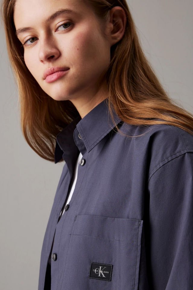 Calvin Klein Jeans Kadın Gömlek Mürekkep Mavisi