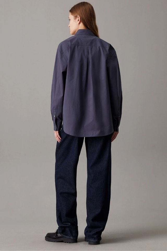 Calvin Klein Jeans Kadın Gömlek Mürekkep Mavisi