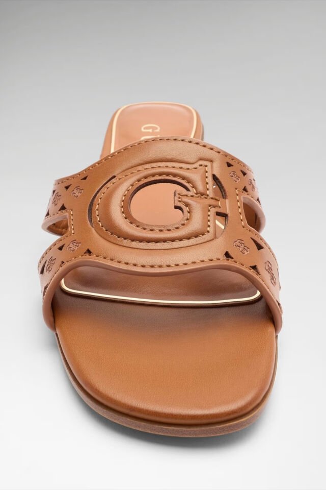 Guess Ciesta Logo Sandals Terlik Kahverengi