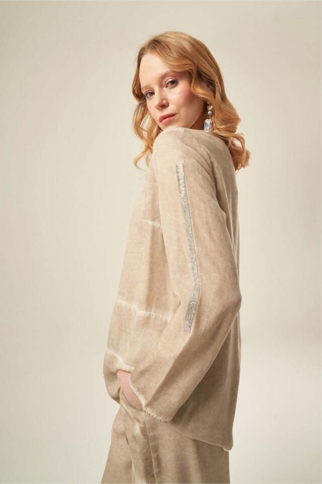 Mascara Yıkama Efektli Toprak Tunik