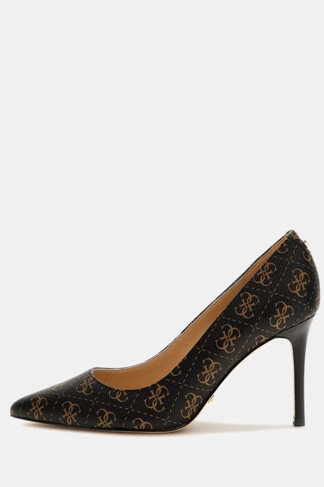 Guess Dabbey 4G Logolu Topuklu Ayakkabı Kahverengi