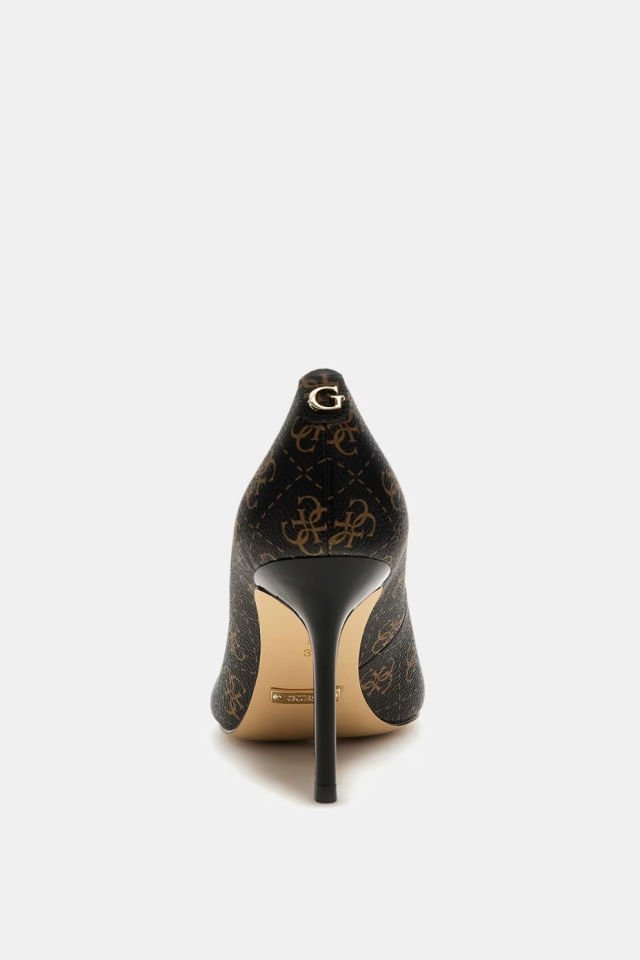 Guess Dabbey 4G Logolu Topuklu Ayakkabı Kahverengi