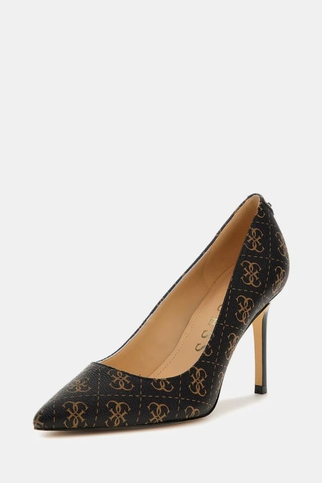 Guess Dabbey 4G Logolu Topuklu Ayakkabı Kahverengi