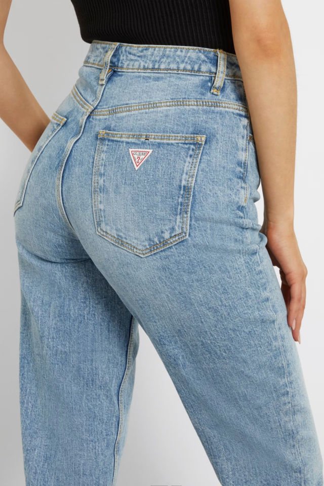 Guess Mom Jean Açık Mavi