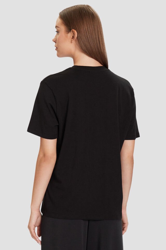 Guess Teddy Kadın Siyah Aktif Regular Fit Tişört