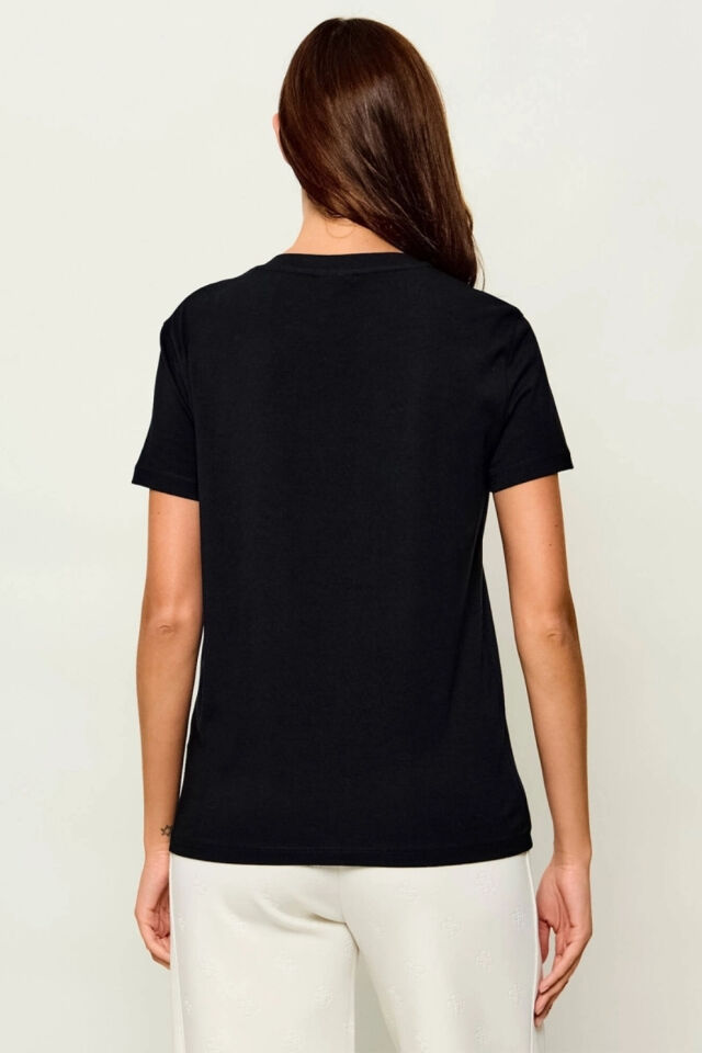 Guess Syrma Kadın Aktif Regular Fit T-Shirt Siyah