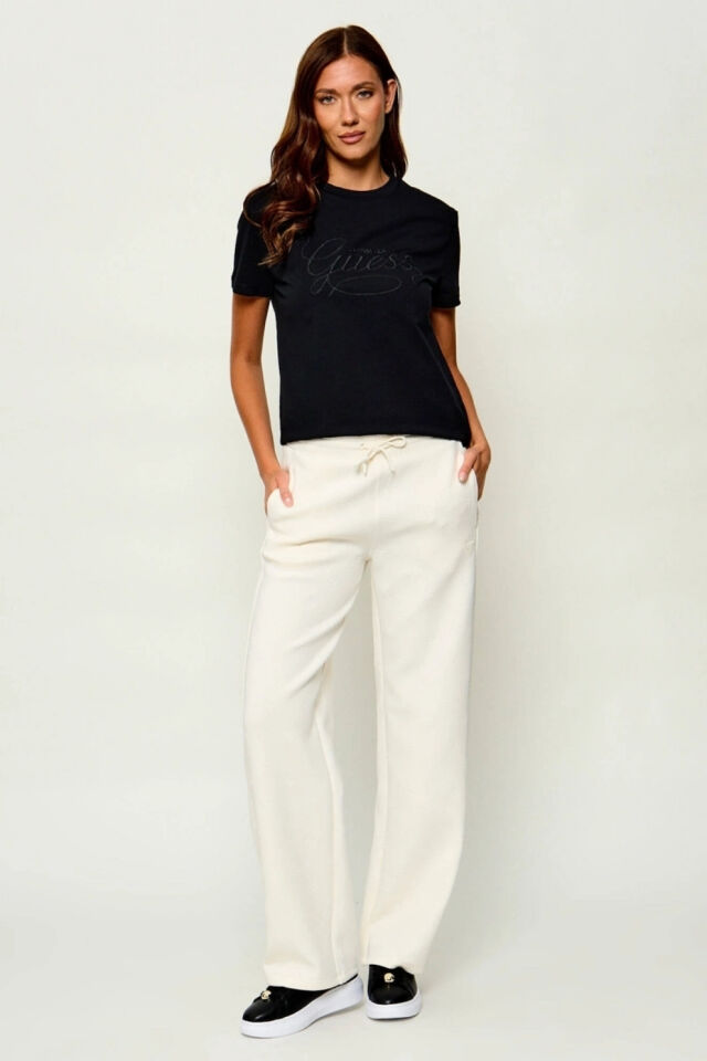 Guess Syrma Kadın Aktif Regular Fit T-Shirt Siyah