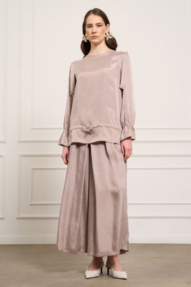 Mascara Büzgü Detay Toprak Tunik