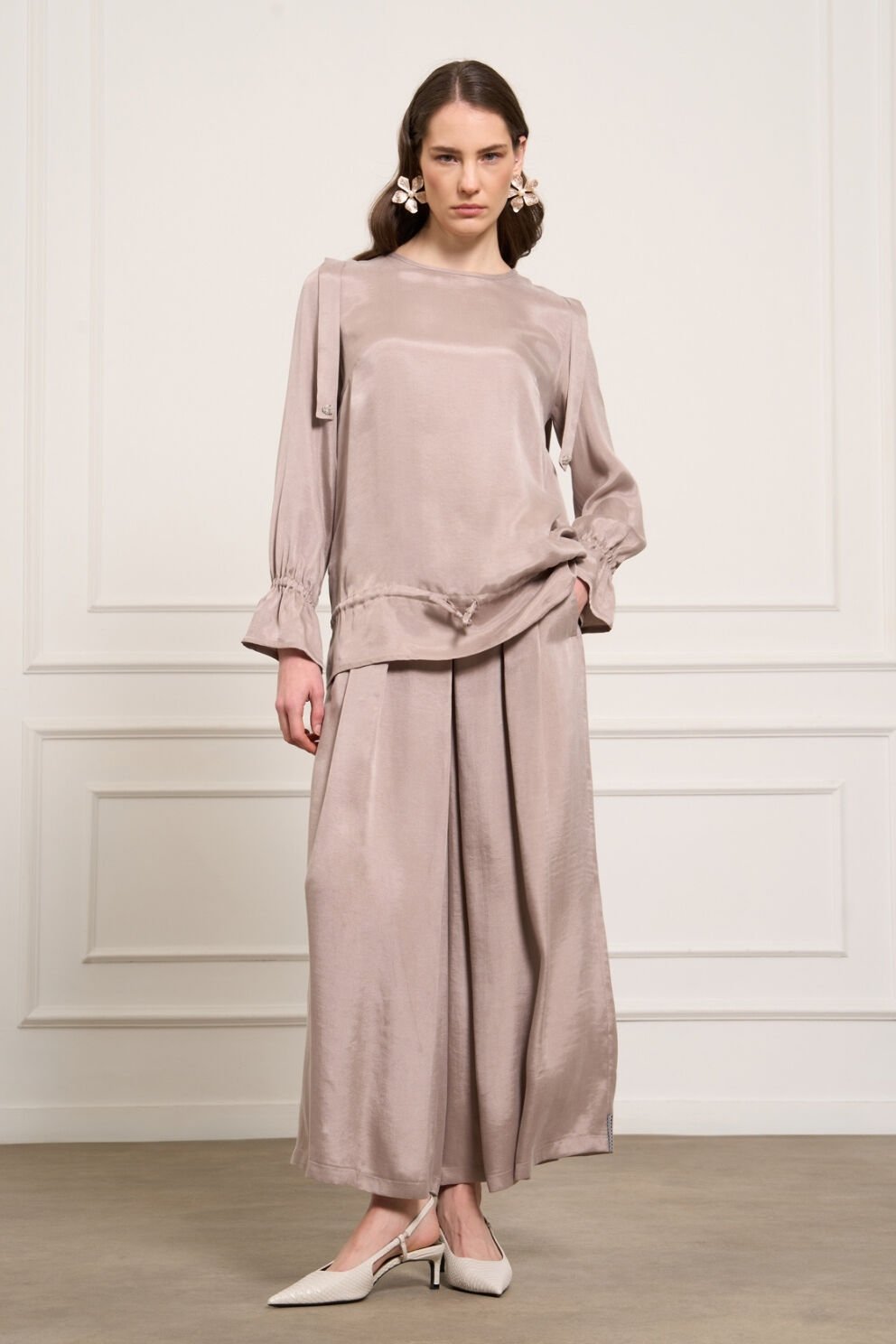 Mascara Büzgü Detay Toprak Tunik