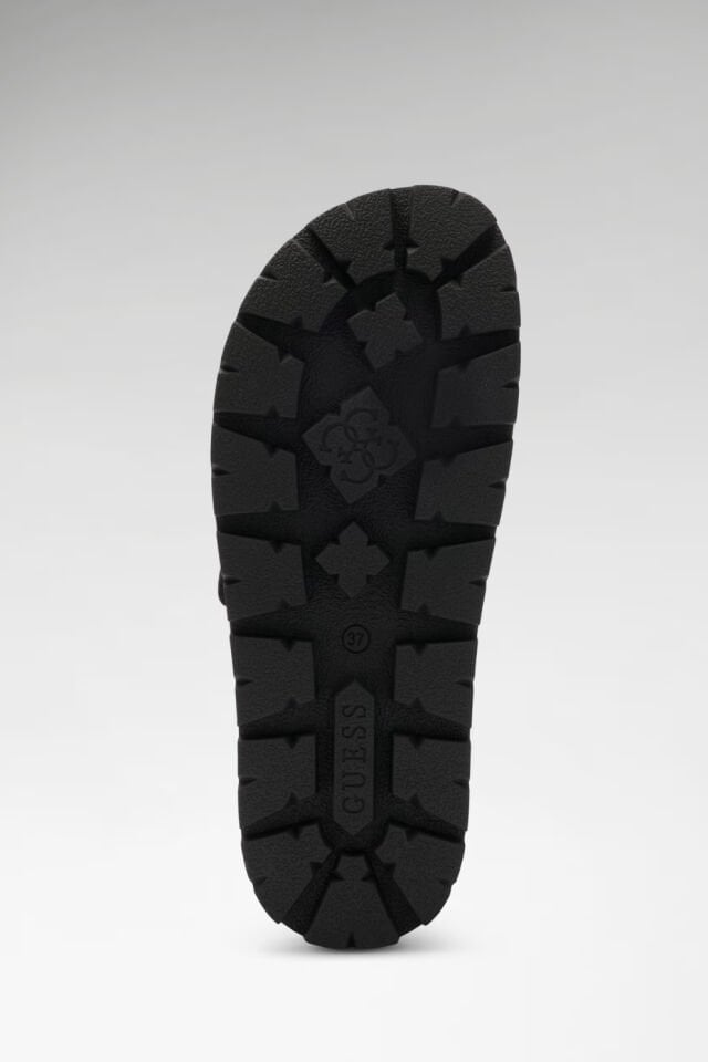 Guess Faxon Logo Sandaletler Siyah