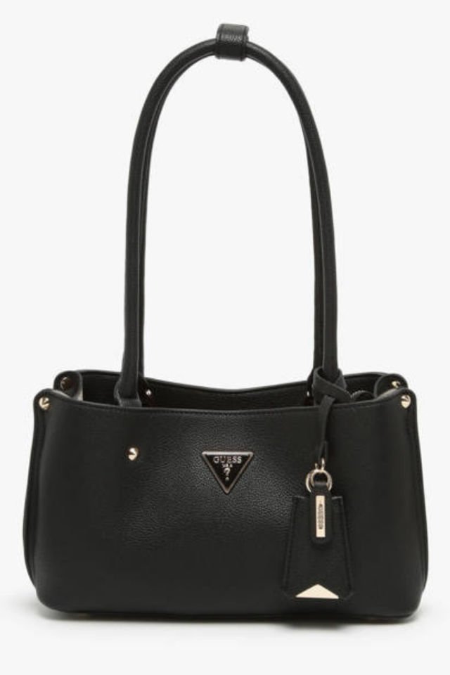 Guess Meridian Zımba Detaylı Omuz Çantası Siyah