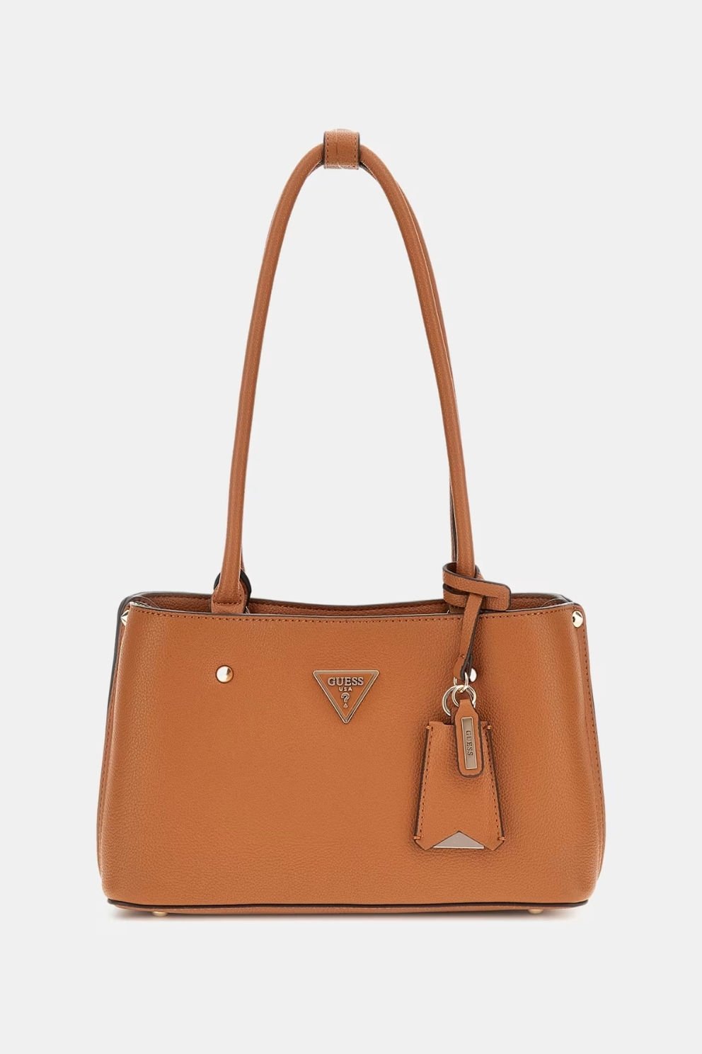 Guess Meridian Zımba Detaylı Omuz Çantası Kahverengi