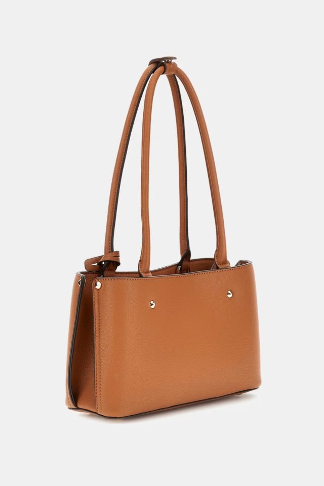 Guess Meridian Zımba Detaylı Omuz Çantası Kahverengi