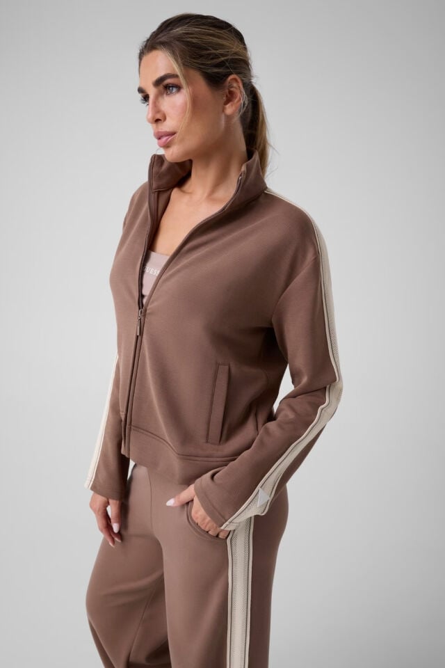 Guess Yan Bantlı Sweatshirt Bej