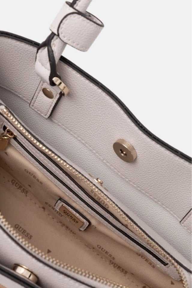 Guess Meridian Zımba Detaylı Omuz Çantası Fildişi