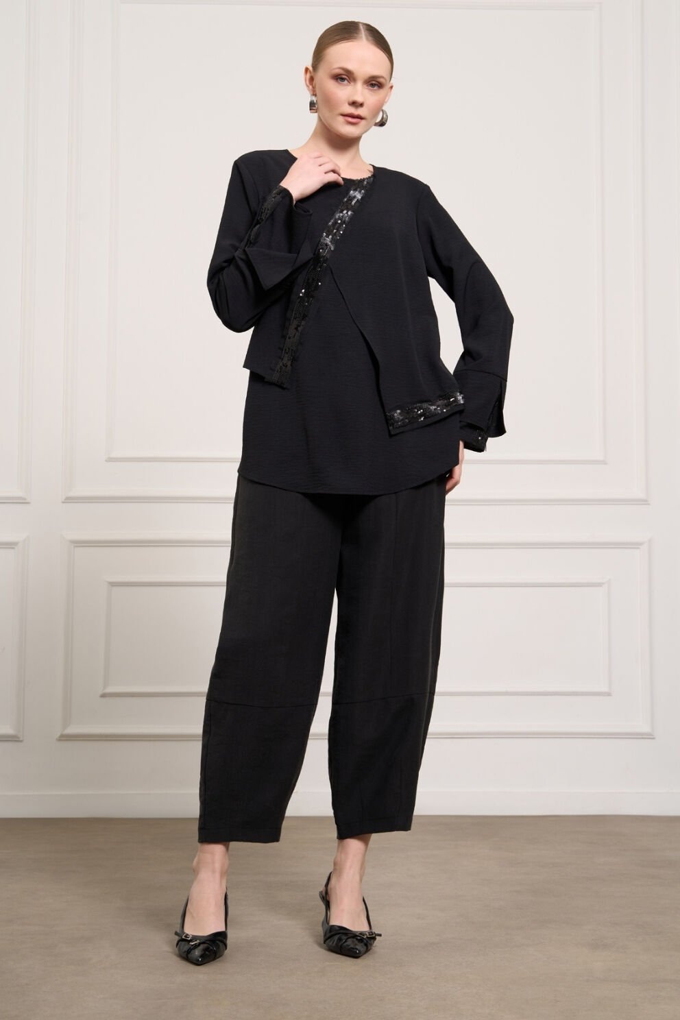 Mascara Siyah Şalvar Pantolon