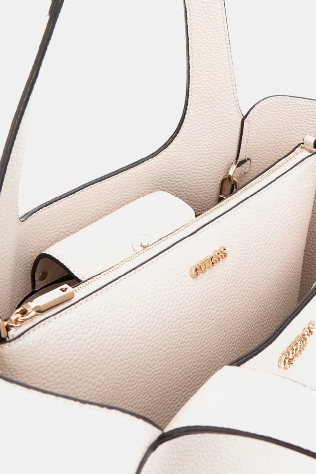 Guess Helina Portföy Çantalı Shopper Çanta Beyaz