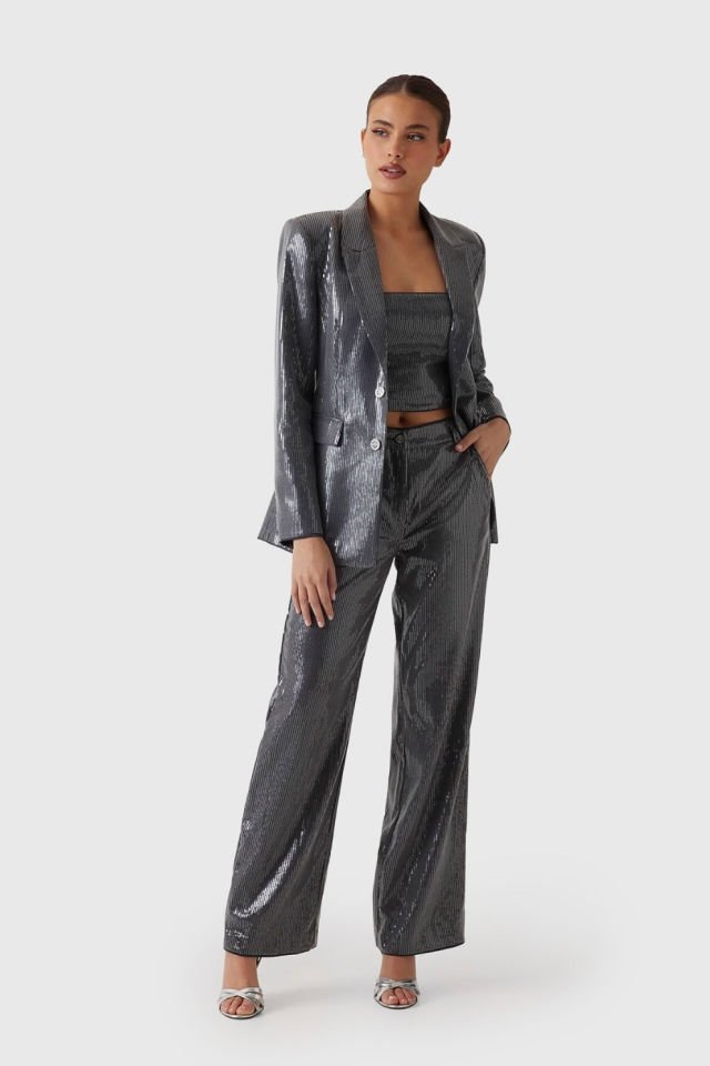 Guess Payetli Cassıa Pantolon Siyah
