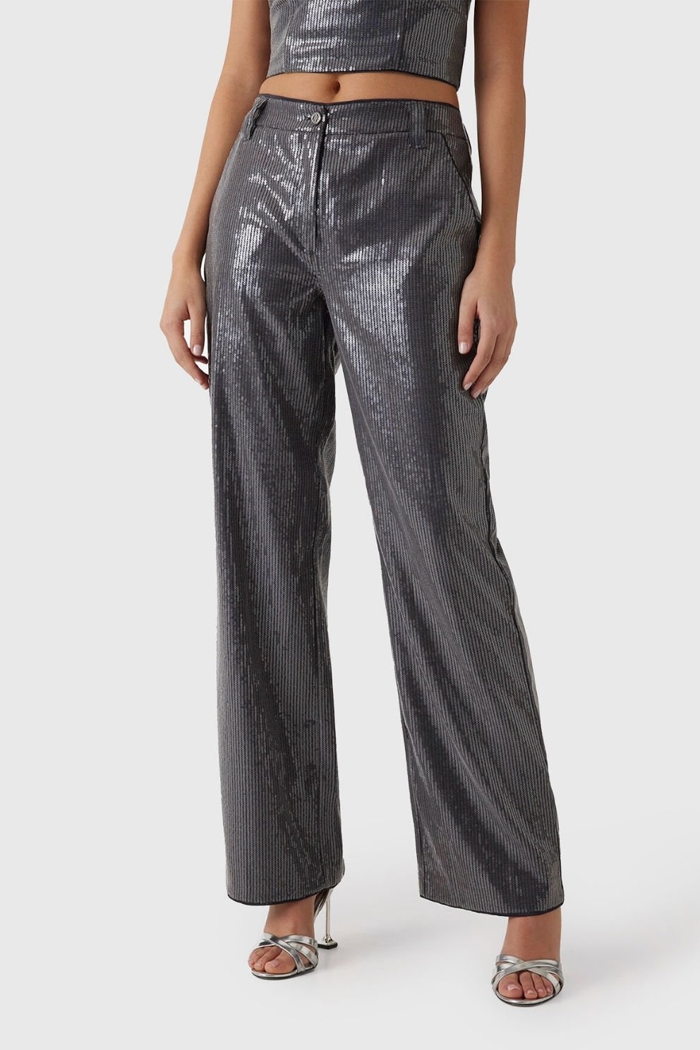 Guess Payetli Cassıa Pantolon Siyah