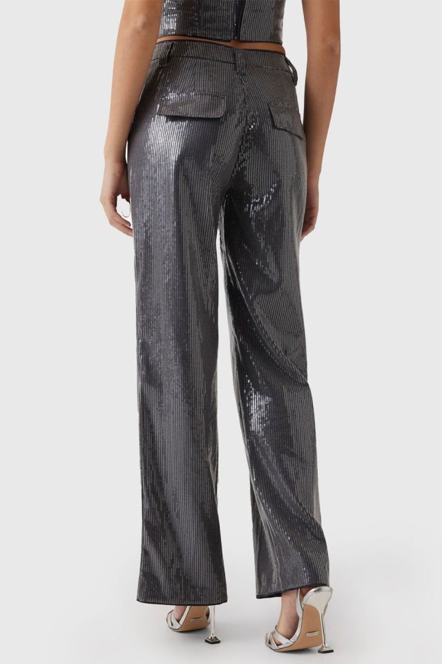 Guess Payetli Cassıa Pantolon Siyah