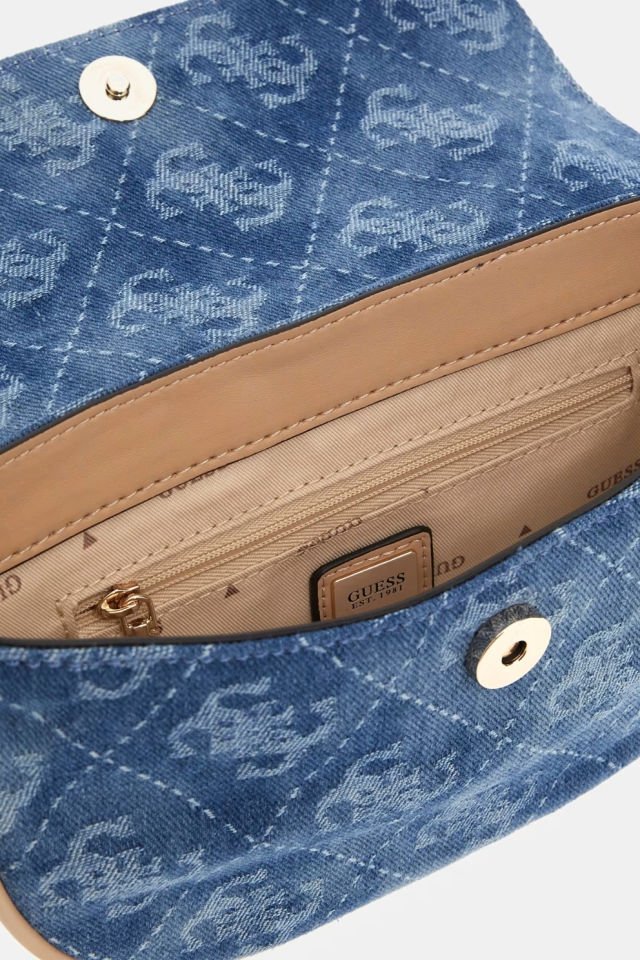 Guess Cerelia Jean Mini Omuz Çantası Mavi