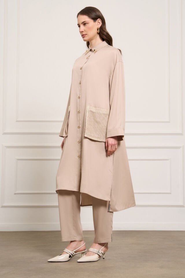 Mascara Boru Paça Taş Pantolon