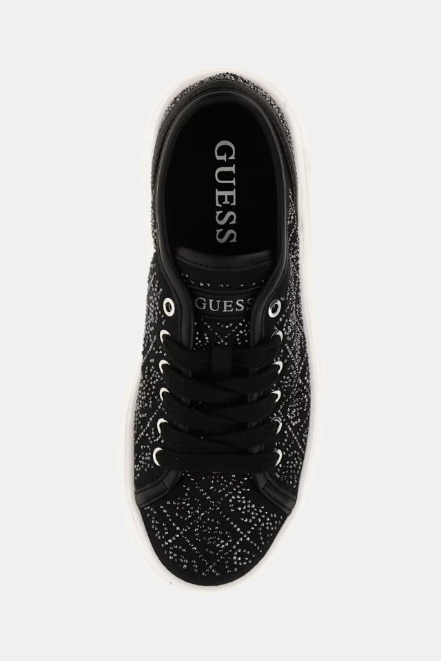 Guess Queeny Taşlı 4G Logolu Sneaker Siyah