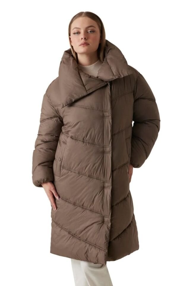 Guess Yumuşak Puf Kaban Kahverengi