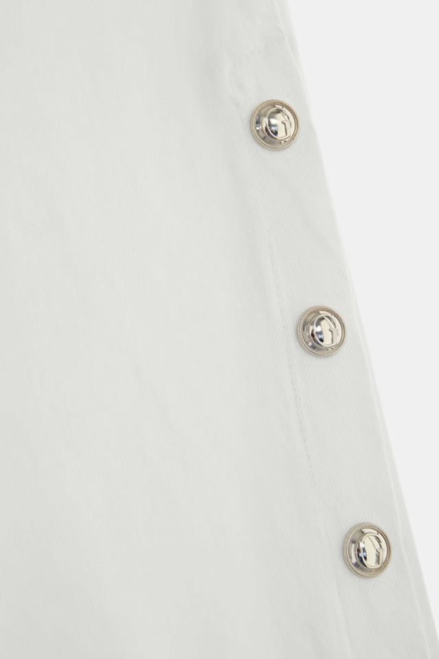 Guess Normal Bel Bol Paça Jean Pantolon Beyaz