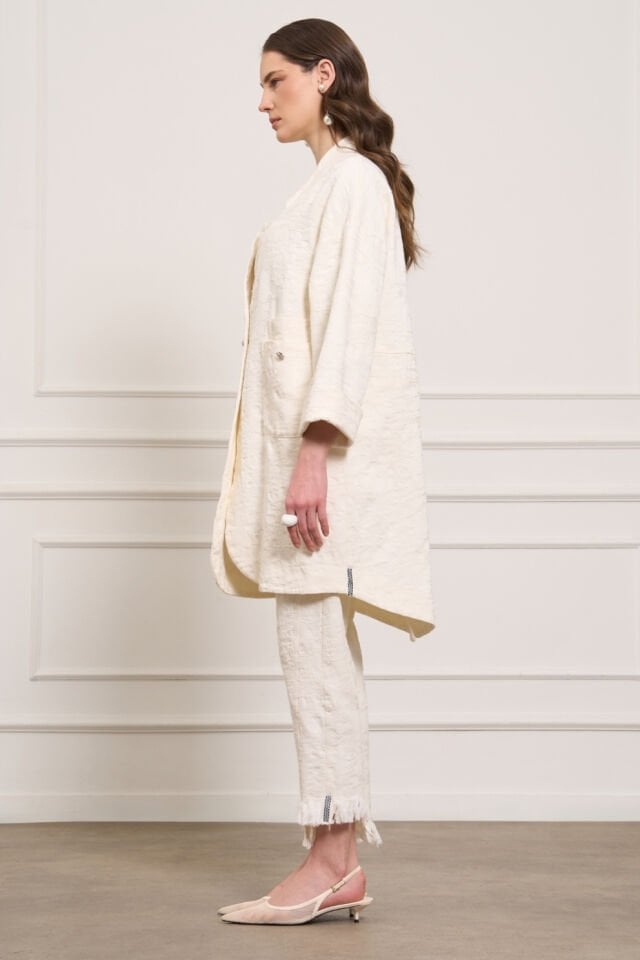 Mascara Bej Denim Püsküllü Pantolon