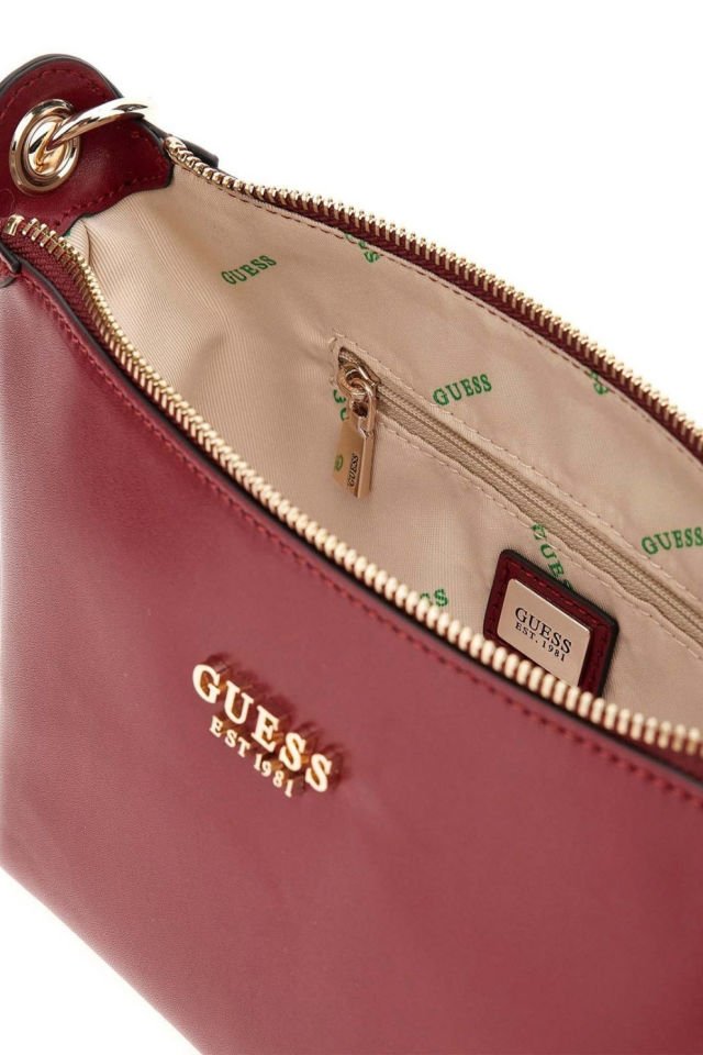 Guess Kadın  Eco Evaine Omuz Çantası Kırmızı