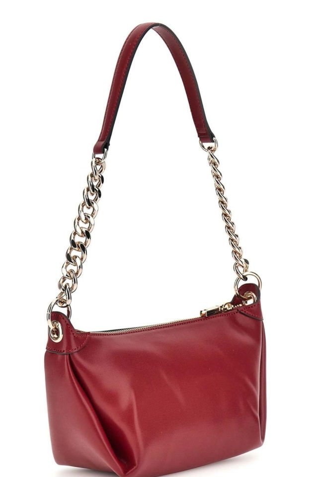 Guess Kadın  Eco Evaine Omuz Çantası Kırmızı
