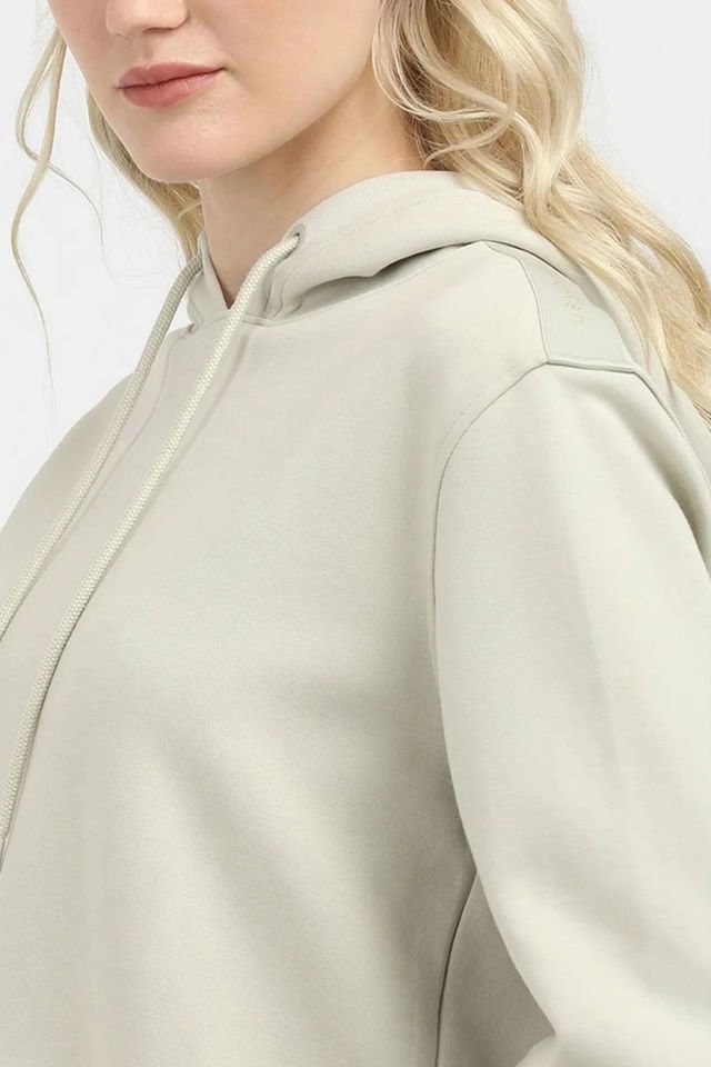 Calvin Klein Elastik Logolu Kapüşonlu Sweat Gri
